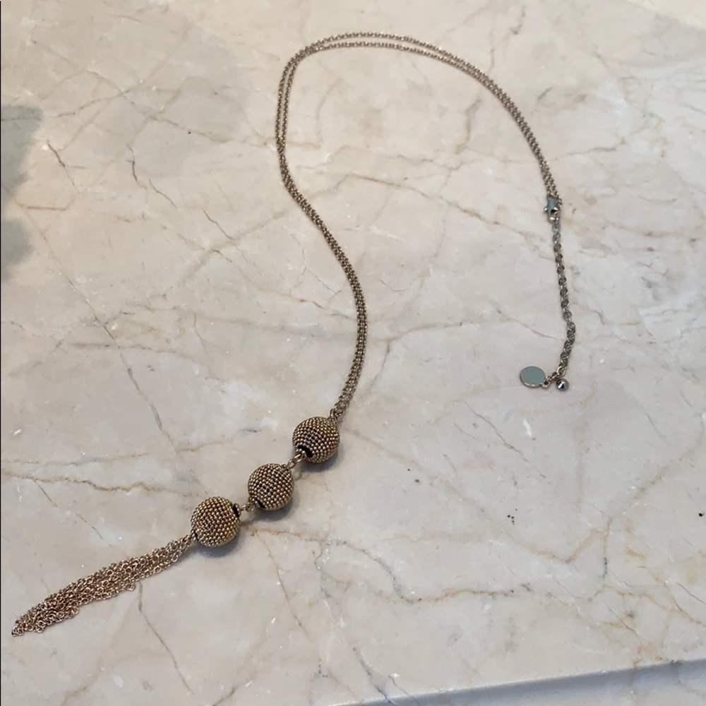 Long Gold Tassel Adjustable Necklace (Chico's)